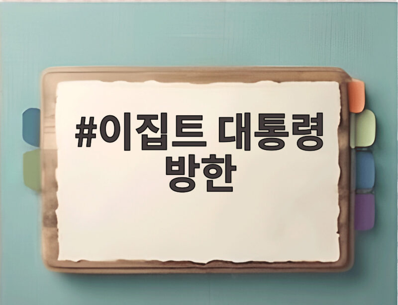 이집트 대통령 방한 10년 만의 국빈 방문으로 경제 협력 기대감 1 이집트 대통령 방한