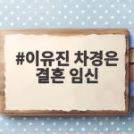 이유진 차경은 결혼 임신 겹경사 두 사람의 달콤한 소식 이유진 차경은 결혼 임신
