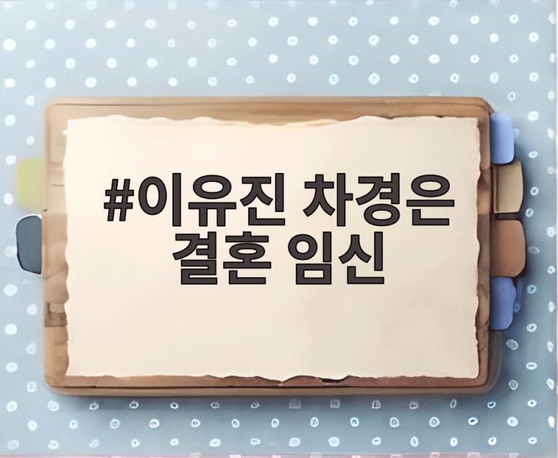 이유진 차경은 결혼 임신 겹경사 두 사람의 달콤한 소식 1 이유진 차경은 결혼 임신