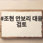 조현 안보리 대응 검토