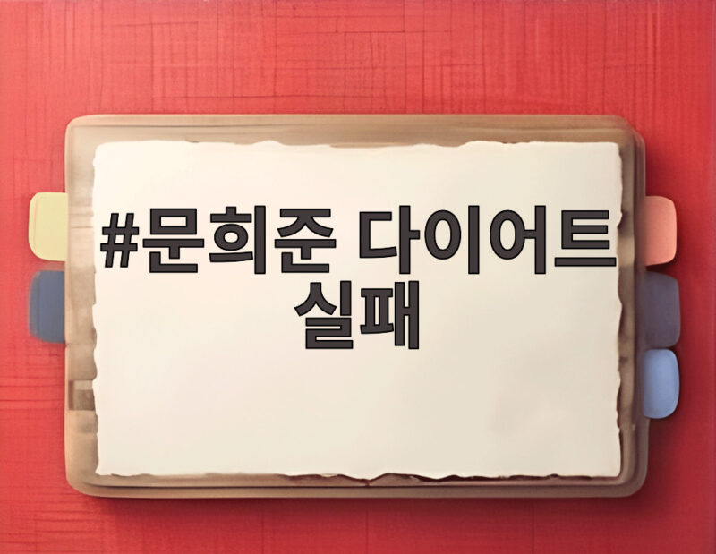 문희준 다이어트 실패