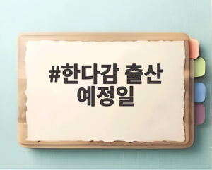 한다감 출산 예정일