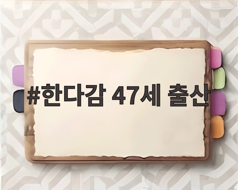 한다감 47세 출산