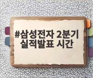 삼성전자 2분기 실적발표 시간
