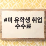 미 유학생 취업 수수료 1억원 부과 유학생 취업 시장 변화 미 유학생 취업 수수료