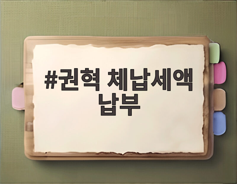 권혁 체납세액 납부