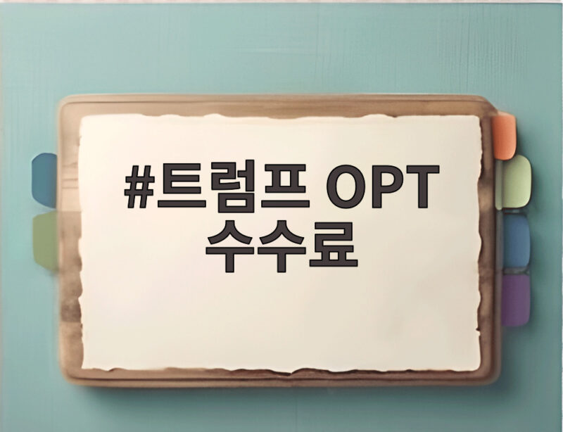 트럼프 OPT 수수료 1억원 유학생 취업 문이 닫히나 1 트럼프 OPT 수수료