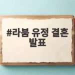 라붐 유정 결혼 발표 동갑내기 금융인과 12월 웨딩마치 라붐 유정 결혼 발표