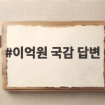 이억원 국감 답변