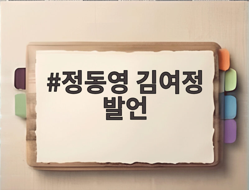 정동영 김여정 발언 DMZ 지뢰 사고와 대북 의료지원 논란 총정리 1 정동영 김여정 발언