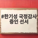 한기성 국정감사 증인 선서 그날 국방위 현장 분위기는 어땠나 한기성 국정감사 증인 선서