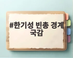한기성 빈총 경계 국감