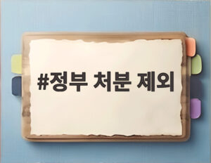 정부 처분 제외