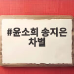 윤소희 송지은 차별 논란 수양딸 논란까지 다시 보는 사건 윤소희 송지은 차별
