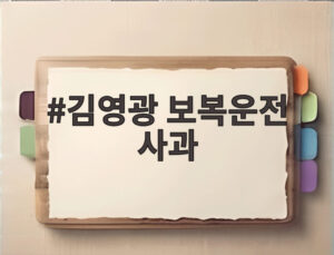 김영광 보복운전 사과