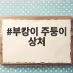 부캉이 주둥이 상처
