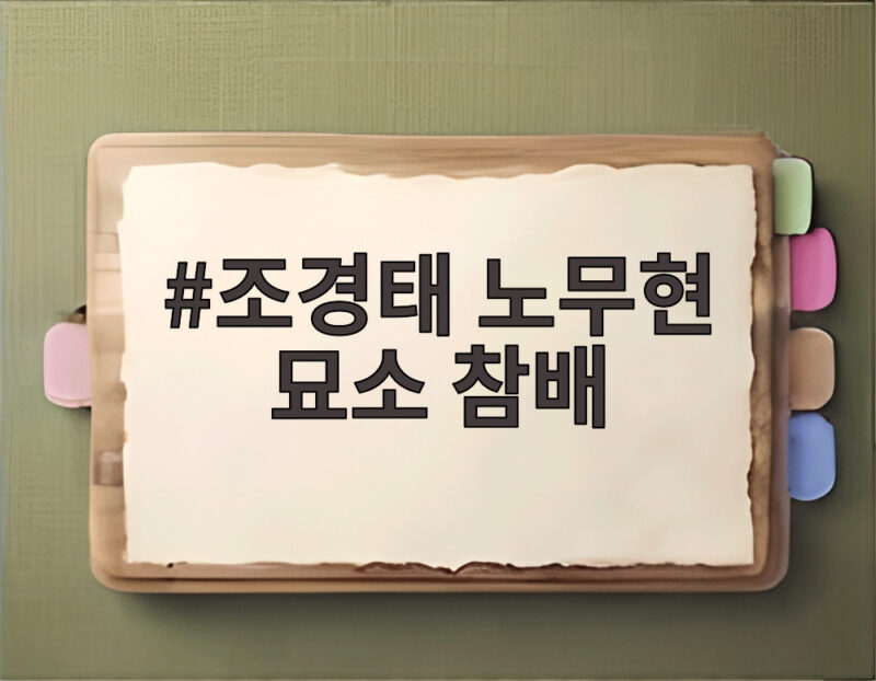 조경태 노무현 묘소 참배 복당 신호일까 정치권 해석은 1 조경태 노무현 묘소 참배