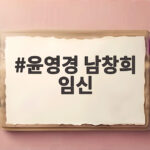 윤영경 남창희 임신 23주 차 소식과 공무원 퇴직 후 출산 준비 근황 윤영경 남창희 임신