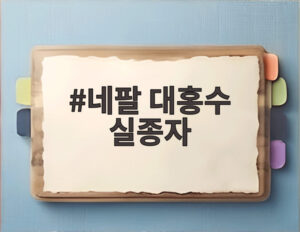 네팔 대홍수 실종자