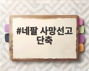 네팔 사망선고 단축