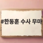 한동훈 수사 무마