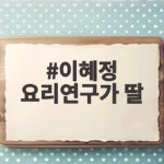 이혜정 요리연구가 딸 45세 임신에 황혼 육아 거절한 이유 이혜정 요리연구가 딸