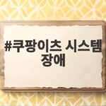 쿠팡이츠 시스템 장애