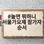 놀면 뭐하니 서울가요제 참가자 순서