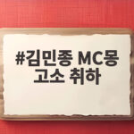 김민종 MC몽 고소 취하 이유와 근황 미우새서 직접 밝혔다 김민종 MC몽 고소 취하