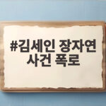 김세인 장자연 사건 폭로 전 소속사 대표 교제 강요 의혹 김세인 장자연 사건 폭로