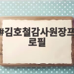김호철감사원장프로필