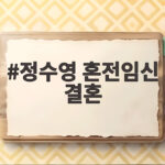 정수영 혼전임신 결혼 후회 없나요 말자쇼서 밝힌 진짜 이유 정수영 혼전임신 결혼