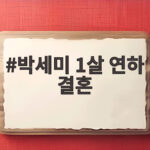 박세미 1살 연하 결혼 깜짝 발표와 예비 신랑 이야기 박세미 1살 연하 결혼