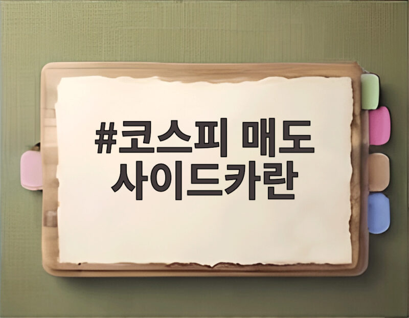 코스피 매도 사이드카란 오늘 증시 급락 때 무엇을 의미할까 1 코스피 매도 사이드카란