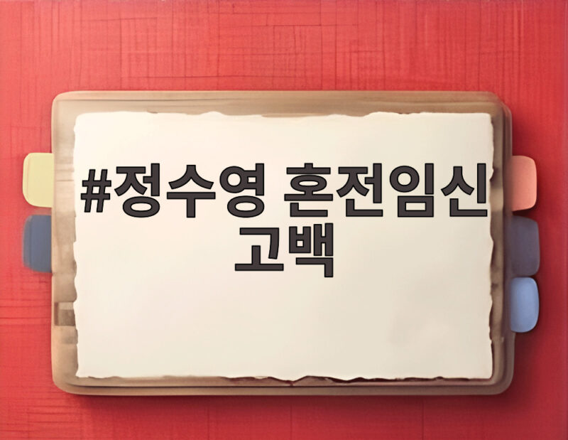 정수영 혼전임신 고백 결혼과 출산 고민하는 이들에게 전한 조언 1 정수영 혼전임신 고백