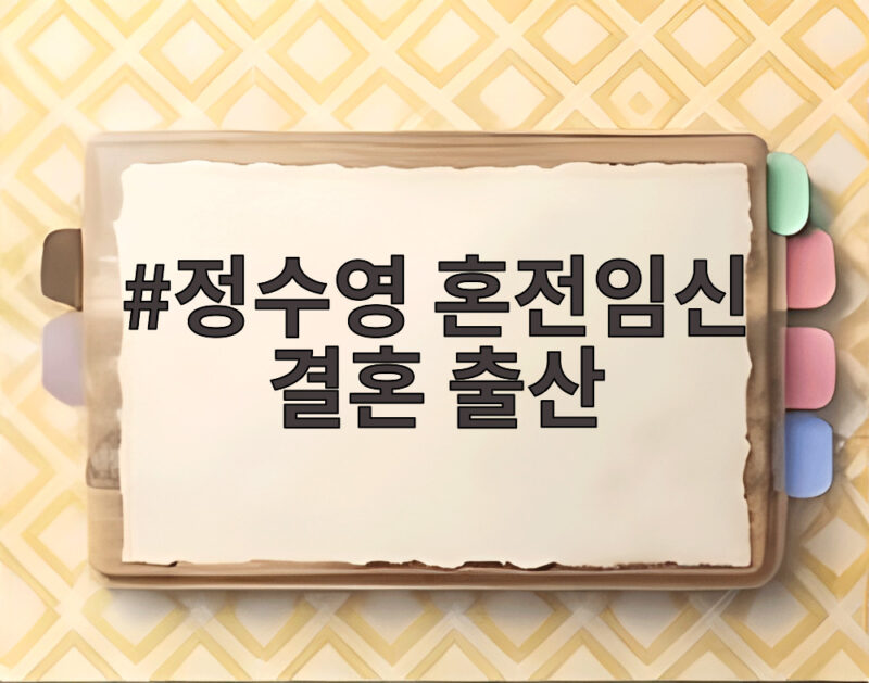 정수영 혼전임신 결혼 출산 후회 없어요 과속스캔들 고백 1 정수영 혼전임신 결혼 출산