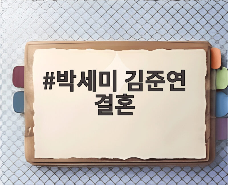 박세미 김준연 결혼 깜짝 발표 예비신랑은 누구 1 박세미 김준연 결혼