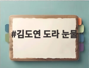 김도연 도라 눈물