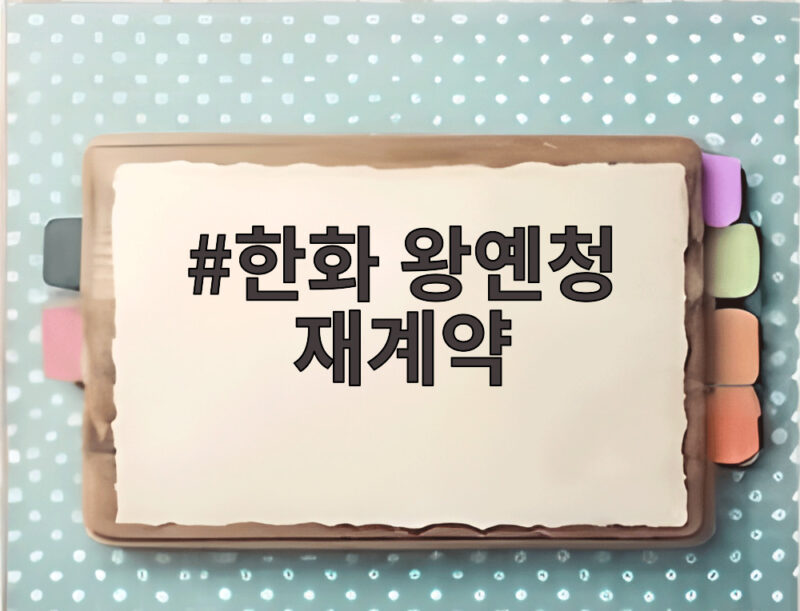 한화 왕옌청 재계약 확정 2027 시즌 11승 에이스와 함께 1 한화 왕옌청 재계약