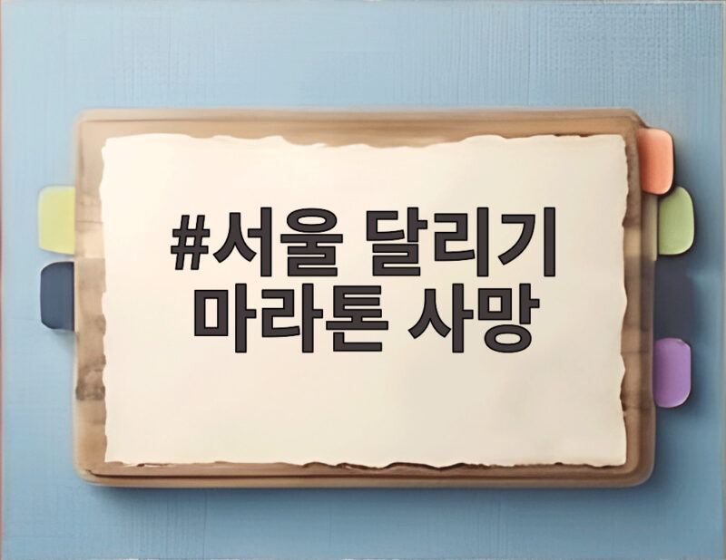 서울 달리기 마라톤 사망 사고 20대 여성 결승선 500m 앞에서 무슨 일이 1 서울 달리기 마라톤 사망