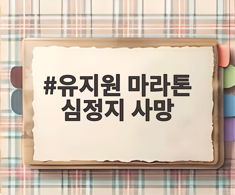 유지원 마라톤 심정지 사망 사고로 돌아본 레이스 안전 1 유지원 마라톤 심정지 사망
