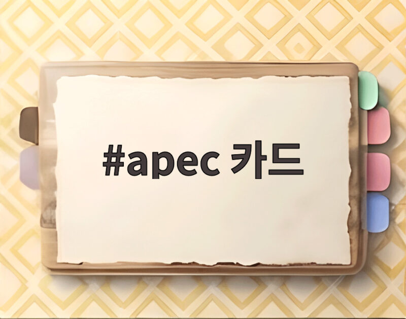 apec 카드 궁금증 해결하고 국제행사 참석 준비 마치세요 1 apec 카드