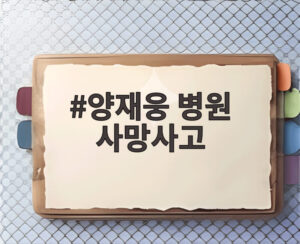 양재웅 병원 사망사고