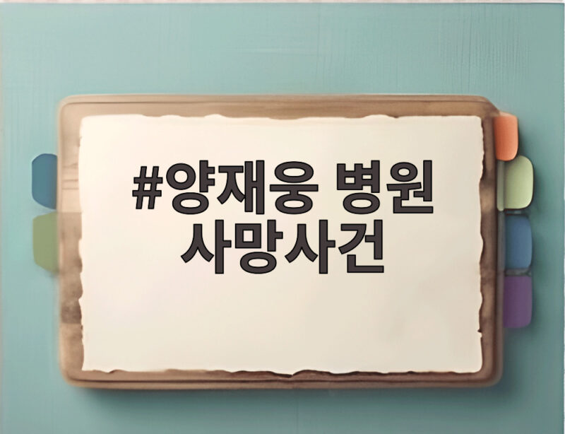 양재웅 병원 사망사건 21분 CCTV 공백과 늑장 수사의 전말 1 양재웅 병원 사망사건