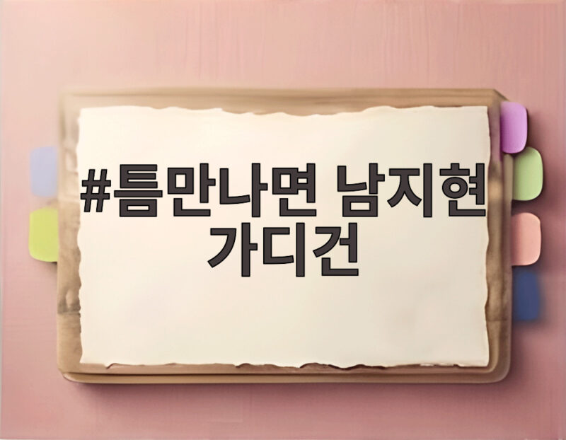 틈만나면 남지현 가디건