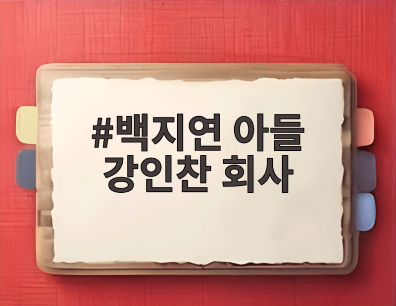 백지연 아들 강인찬 회사 포르마레 설립 어떻게 알려졌나 1 백지연 아들 강인찬 회사