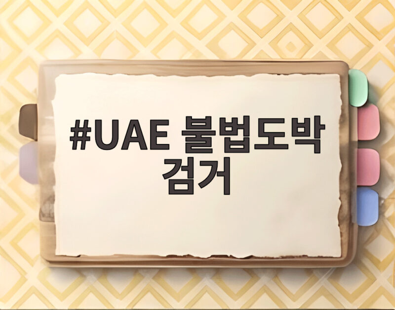 UAE 불법도박 검거 3조원대 총책 10년 도피 끝에 제압 1 UAE 불법도박 검거