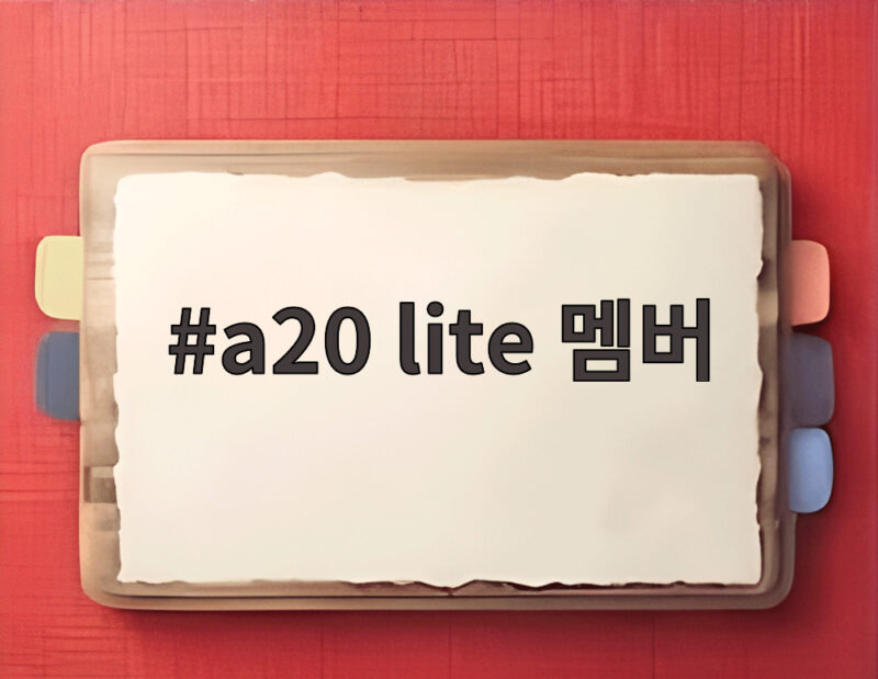 a20 lite 멤버