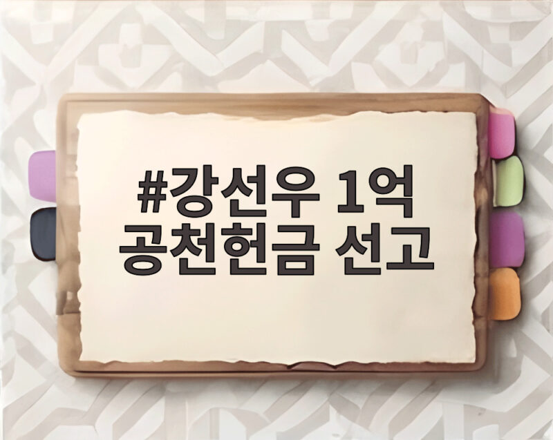 강선우 1억 공천헌금 선고