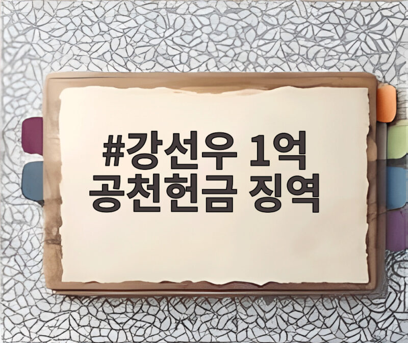 강선우 1억 공천헌금 징역 1심 선고 내용과 향후 일정 1 강선우 1억 공천헌금 징역